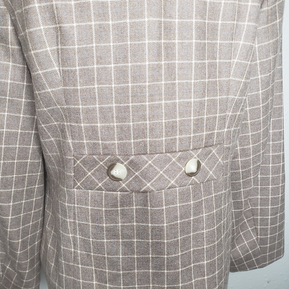 Pendleton Plaid brown blazer jacket SZ 10 P - Picture 5 of 13